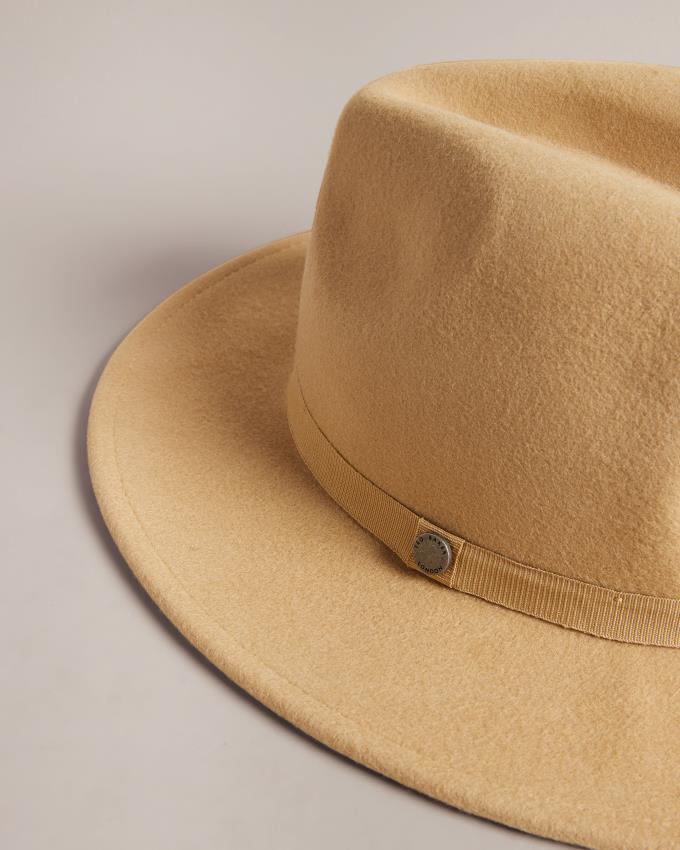 Chapeau Ted Baker Wool Felt Trilby Marron Homme | QON-72031734